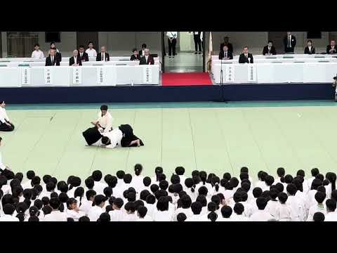 少年少女合気道錬成大会（2025）　模範演武　総合演武　植芝充央本部道場長